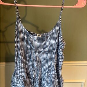 Old Navy Blue Checkered Camisole
